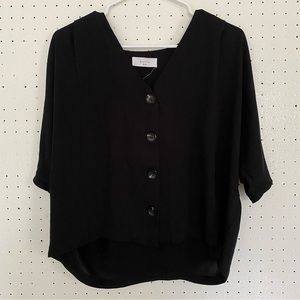Elodie Size Medium Black Blouse